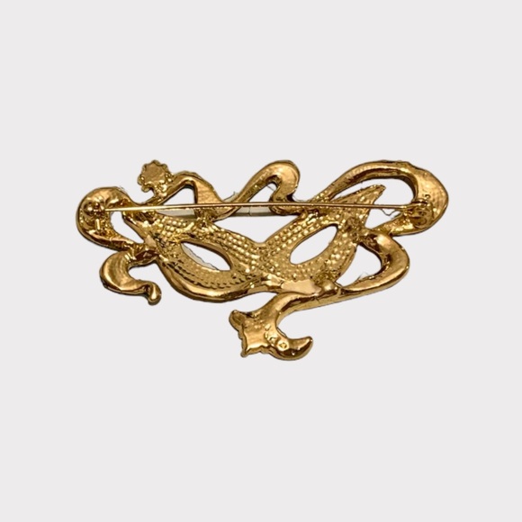 Vintage Mardi Gras Mask Brooch - Picture 7 of 8